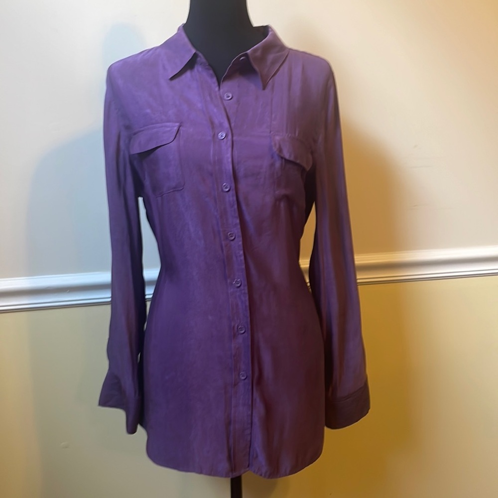 Dusty Purple long sleeve woman’s blouse.
